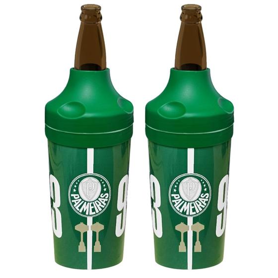 Imagem de Kit 2 Pote p/ Garrafas de 600ml Camisinha Palmeiras Verdão