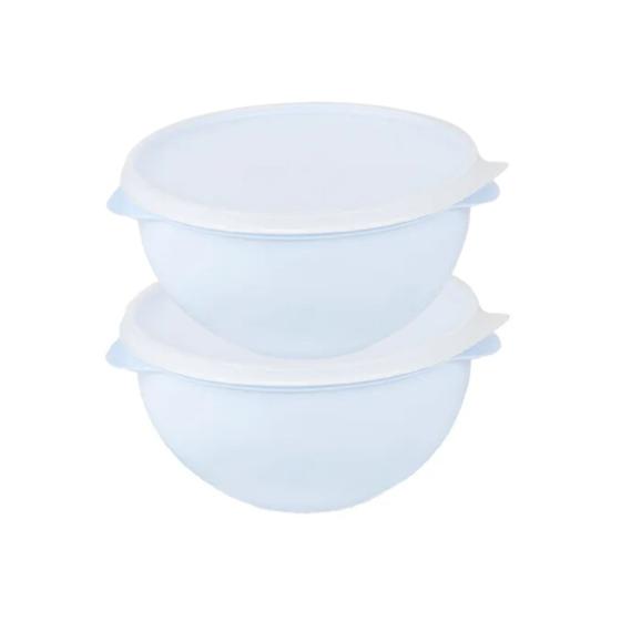 Imagem de Kit 2 Potes Grande Redondo C/ Tampa Biovita Multiuso 1900ml Design Funcional Prático  Resistente