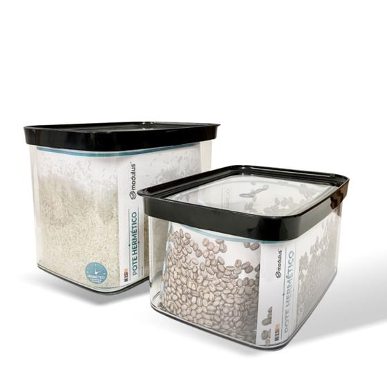 kit 2 Potes Hermeticos Acrílico Porta Mantimentos Cozinha Menor preço em kit 2 Potes Hermeticos Acrílico Porta Mantimentos Cozinha