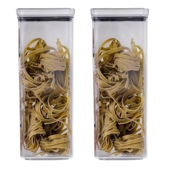 Imagem de Kit 2 Potes Herméticos Lumini Quadrado 2,200ML 1163 Paramount