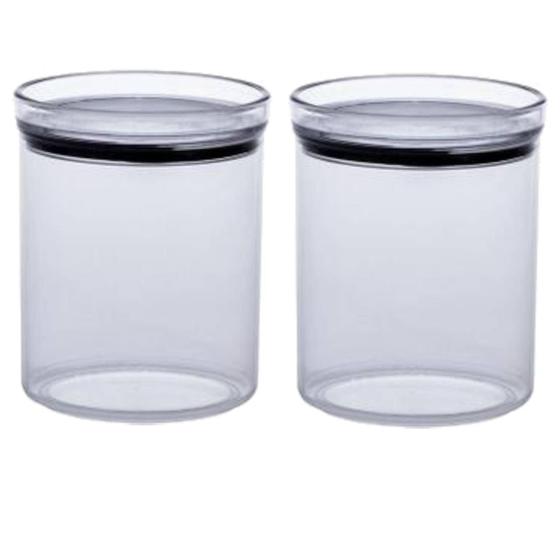 Imagem de Kit 2 Potes Herméticos Lumini Redondo Com Tampa 1,000 ML