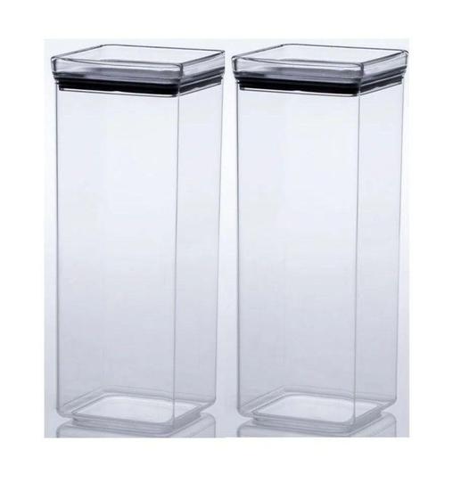 Kit 2 Potes Herméticos Retangular 2,6L Empilhável Paramount Menor preço em Kit 2 Potes Herméticos Retangular 2,6L Empilhável Paramount