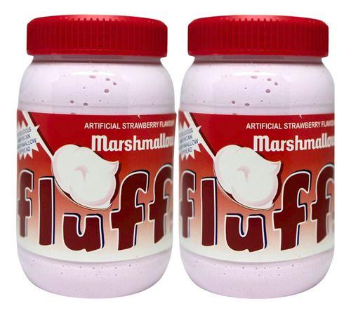 Imagem de Kit 2 Potes Marshmallow Fluff Morango De Colher 213g