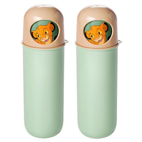 Imagem de Kit 2 Potes Multiuso Rei Leão Simba Infantil Estojo Guarda Pasta Escova e Objetos