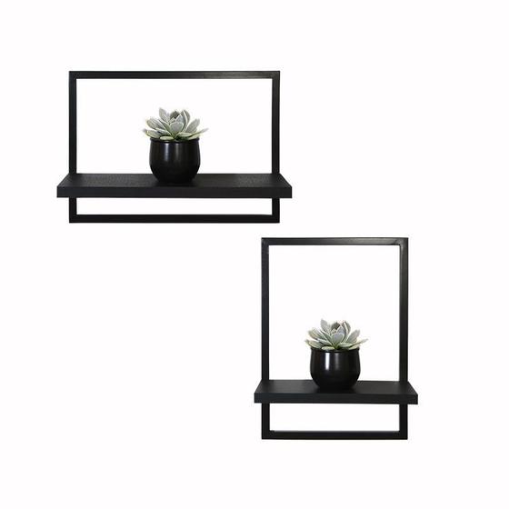 Imagem de Kit 2 Prateleira Quadro Retangular Horizontal e Vertical