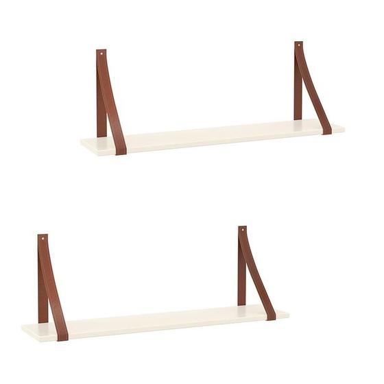 Imagem de Kit 2 Prateleiras Gold Off White - Matic