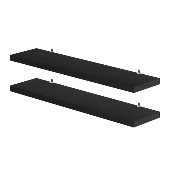 Imagem de Kit 2 Prateleiras Simples Decoração Expositor Organização MDF Moderno