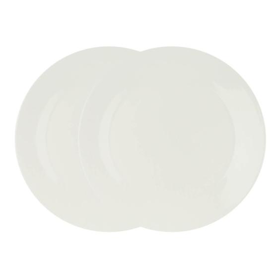 Imagem de Kit 2 Pratos Para Sobremesa De Porcelana Clean Branco 20Cm