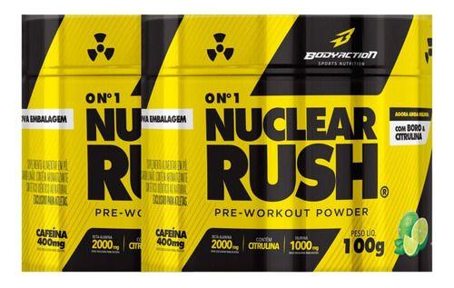 Imagem de Kit 2 Pre Treino Nuclear Rush 100g Bodyaction