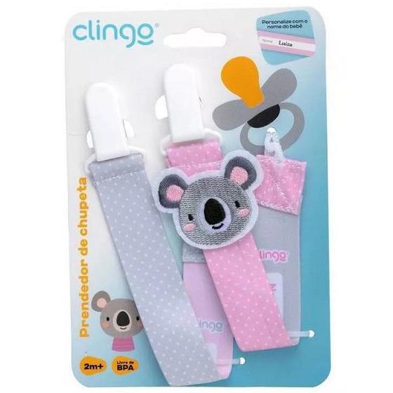 Imagem de Kit 2 Prendedores de Chupeta Infantil Bebe Clingo