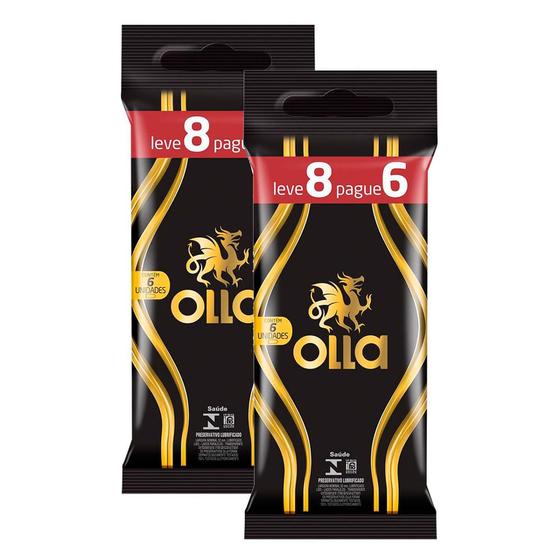 Kit 2 Preservativo Olla Lubrificado Leve 8 Pague 6 Unidades Menor preço em Kit 2 Preservativo Olla Lubrificado Leve 8 Pague 6 Unidades