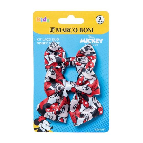 Imagem de Kit 2 Presilha Kids Laços De Cabelo Disney Minnie Marco Boni