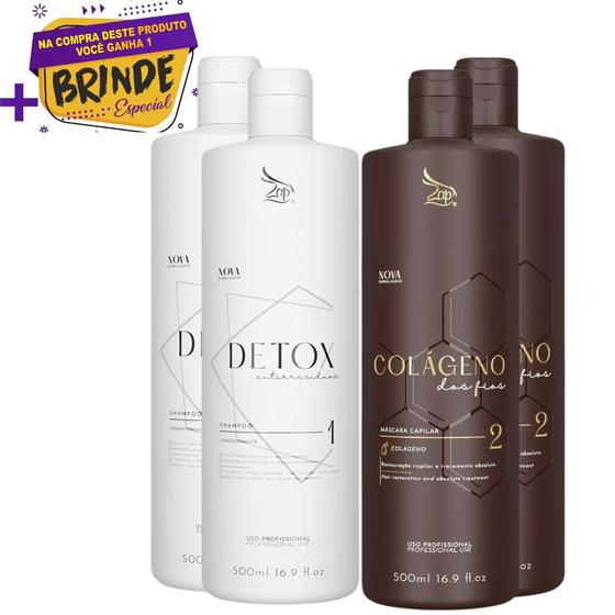 Imagem de Kit 2 Progressivas Zap Colágeno 500ml