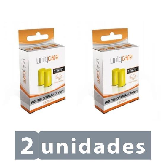 Imagem de KIT 2 Protetor de Espuma Para Ouvidos Uniqmed 3 Pares