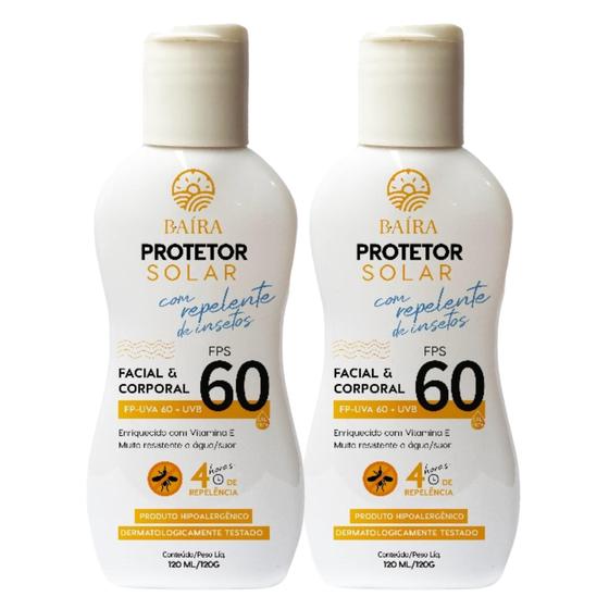 Imagem de Kit 2 Protetor Solar com Repelente Fps 60 Baíra 120 ml