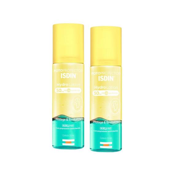 Imagem de Kit 2 Protetor Solar Corporal Isdin HydroLotion FPS 50 com 200ml