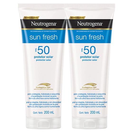 Imagem de Kit 2 Protetor Solar Neutrogena Sun Fresh Corpo FPS 50 200ml