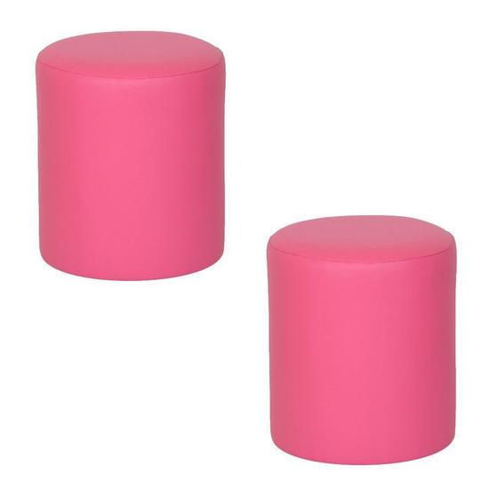 kit 2 Puffs Round Nobre Rosa - Stay Puff Menor preço em kit 2 Puffs Round Nobre Rosa - Stay Puff
