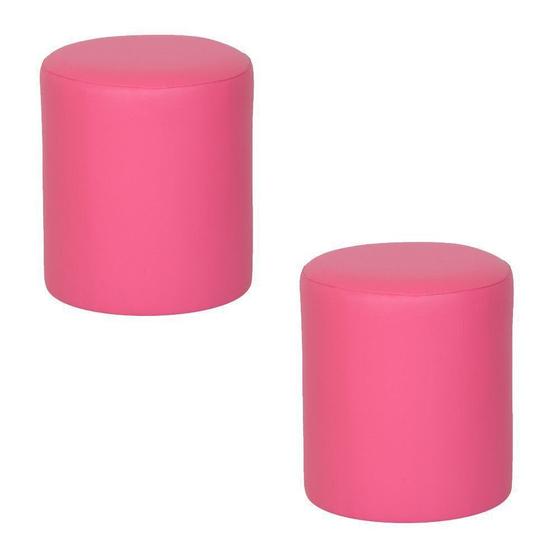 Imagem de kit 2 Puffs Round Nobre Rosa - Stay Puff