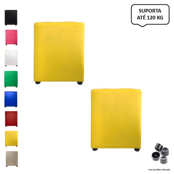 Imagem de Kit 2 Pufs Puff Banqueta Cubo Quadrado Decorativo