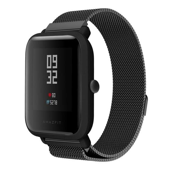 Imagem de Kit 2 Pulseiras em Metal / Aço - Magnética compatíveis com Amazfit GTS / GTS 2 / GTS 2e / GTS 2 mini