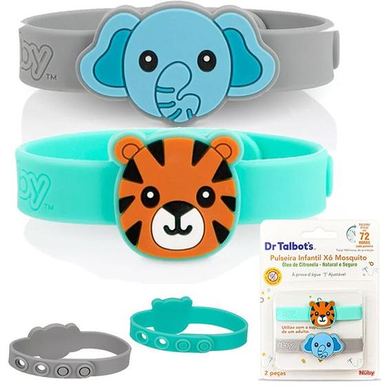 Imagem de Kit 2 Pulseiras Repelente Infantil Bebê - Xô Mosquito - Nuby