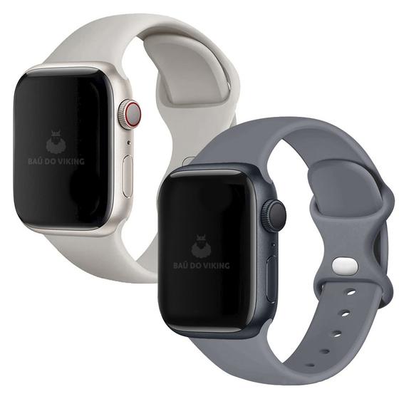 Imagem de Kit 2 Pulseiras Sport Fecho Duplo Compatível com Apple Watch
