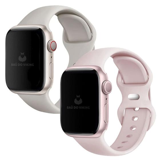 Imagem de Kit 2 Pulseiras Sport Fecho Duplo Compatível com Apple Watch