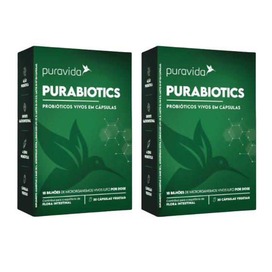 Imagem de Kit 2 Purabiotics  Mix 4 Tipos De Probióticos PuraVida