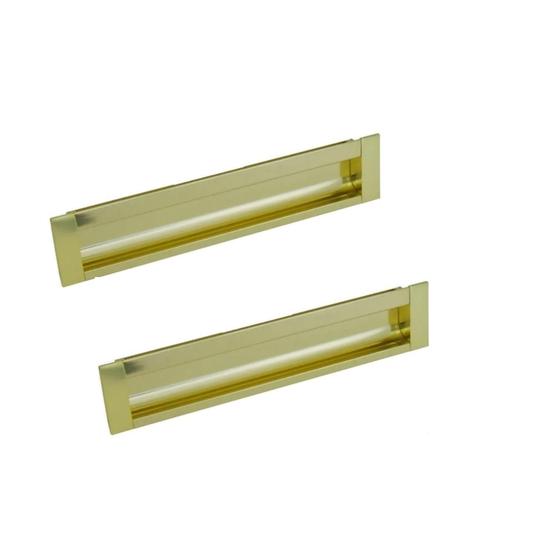 Imagem de Kit 2 Puxador Concha Dourado Italy Line Il155 Metal 288Mm