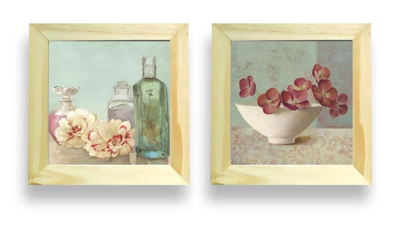 Imagem de Kit 2 Quadros Decorativos Banheiro Toalete Lavabo Orquidea