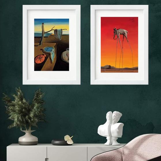 Imagem de Kit 2 Quadros Grandes Artes Dalí - 60x48cm