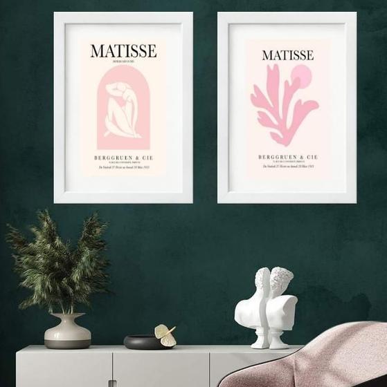 Imagem de Kit 2 Quadros Matisse Rosa - 60X48Cm