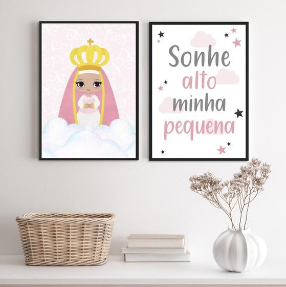 Imagem de Kit 2 Quadros Nossa Senhora Baby 45X34Cm