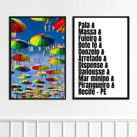 Imagem de Kit 2 Quadros Pernambuco - Recife 33x24cm