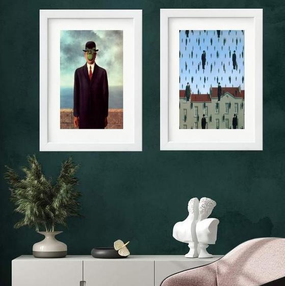 Imagem de Kit 2 Quadros René Magritte - 60X48Cm