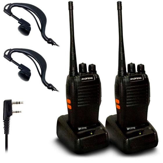 Imagem de Kit 2 Radio 777s Vhf/uhf 16 Canais Comunicador Profissional - BAOFENG