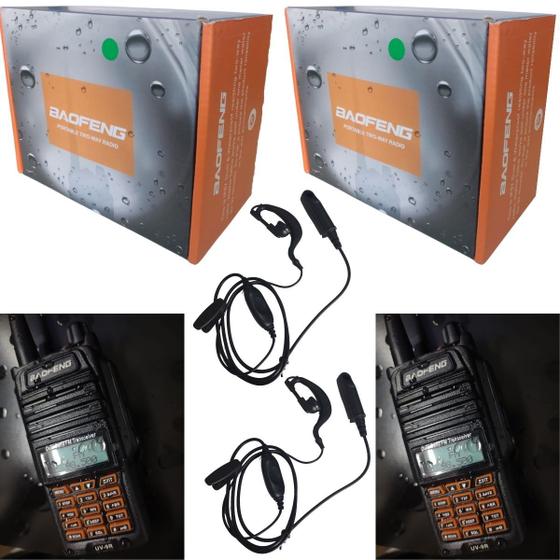Imagem de Kit 2 Rádios Baofeng UV9R PLUS IP67 A Prova D'água