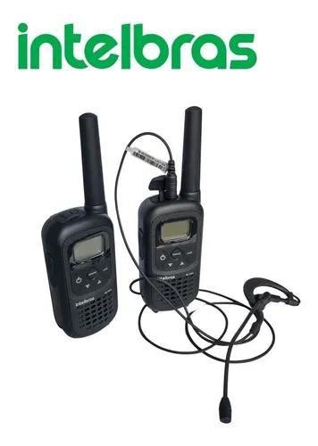 Imagem de Kit 2 Rádios Comunicadores Intelbras Rc4000 Com Fones de Ouvido Função Vox