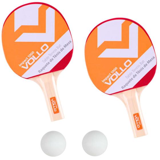 Imagem de Kit 2 Raquete Ping Pong Tenis De Mesa Profissional + 2 Bola