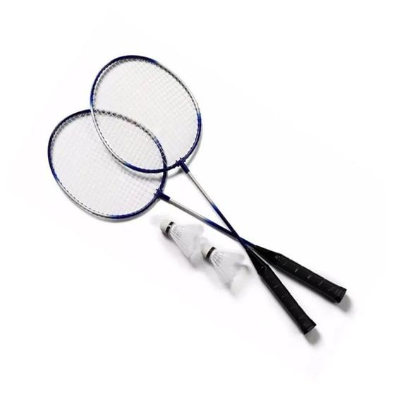 Imagem de Kit 2 raquetes badminton petecas e bolsa