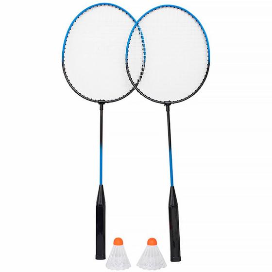 Imagem de Kit 2 Raquetes de Badminton em Aço e Plástico com 2 Petecas Cor Sortido YS37025 - Yins