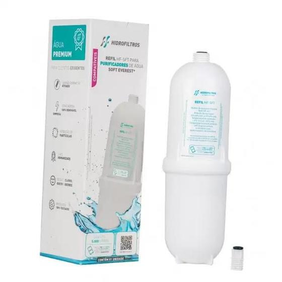Imagem de kit 2 refil filtro de água compatível com  purificadores soft Plus, Star, Fit, Slim e Baby