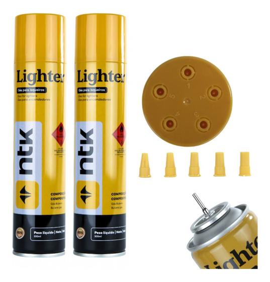 Kit 2 Refil Gás Butano Para Maçarico Isqueiro 300ml Lata Menor preço em Kit 2 Refil Gás Butano Para Maçarico Isqueiro 300ml Lata