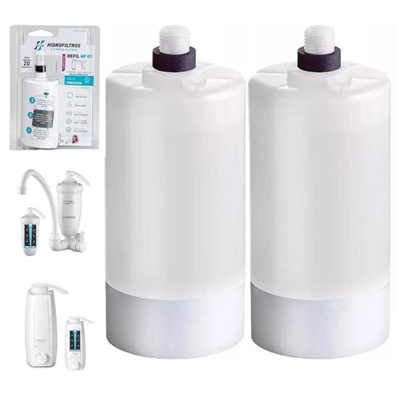 Imagem de Kit 2 Refil Hidrofiltros Compatível Acqua Bella E Vitale