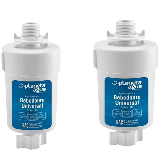 Imagem de Kit 2 Refil Vela Filtro Coluna Universal Bebedouro 1012A - Planeta Agua