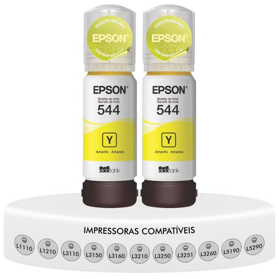 Kit 2 Refis De Tinta Magenta T544 Original Epson L1250 L3250 L1110 L1210 L3150 L3160 L3210 L3210