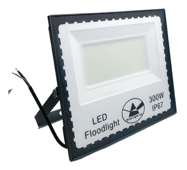 Imagem de Kit 2 Refletor LED 300W Luz Branca Fria Holofote Prova Dagua