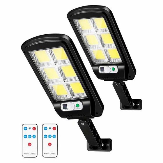 Kit 2 Refletor Luminária Solar LED 300W Sem Fio Com Sensor de Presença e Controle Remoto LKY0034 Menor preço em Kit 2 Refletor Luminária Solar LED 300W Sem Fio Com Sensor de Presença e Controle Remoto LKY0034