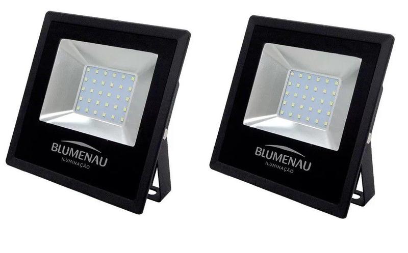 Imagem de Kit 2 Refletores LED 30w Bivolt 6000k Blumenau Iluminação